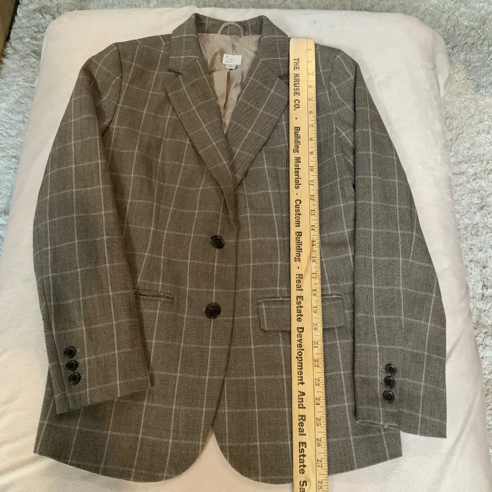 A New Day Brown Plaid Blazer 10 Officecore Cottagecore Fall Electic Grandpa